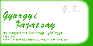 gyorgyi kazatsay business card